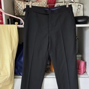 Ralph Lauren Purple Label Gregory Wool Serge Hand Tailored Pants / Trousers